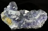 Blue Octahedral Fluorite Crystals - China #46308-2